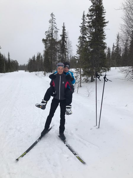 Silja ja Heikki Lauri ovat viihtyneet laduilla poikkeusaikana.