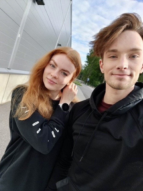 Arina Klinovitskaya ja Jussiville Partanen treenaavat kesän Suomessa. Viime kesänä jäätanssipari harjoitteli Ranskassa.