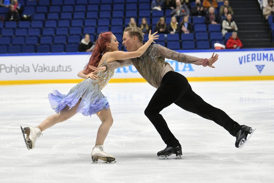 Yuka Orihara ja Juho Pirinen Finlandia Trophy Espoo 2022