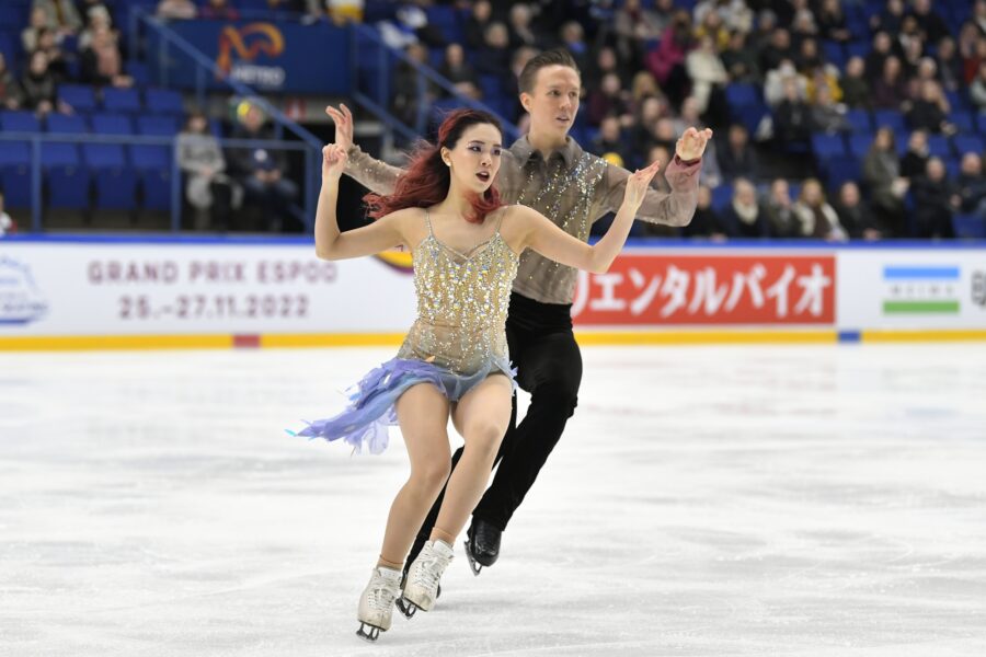 Yuka Oriharan ja Juho Pirisen upea vapaatanssi nosti parin Grand Prix Espoo -kilpailun seitsemänneksi.