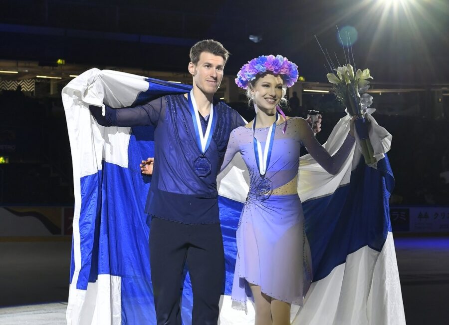 Juulia Turkkila ja Matthias Versluis sijoittuivat kolmansiksi Grand Prix Espoo -kilpailussa marraskuussa.